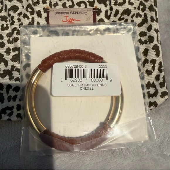 Banana Republic x Issa London Gold and Tan Woven Bangle - Picture 5 of 5